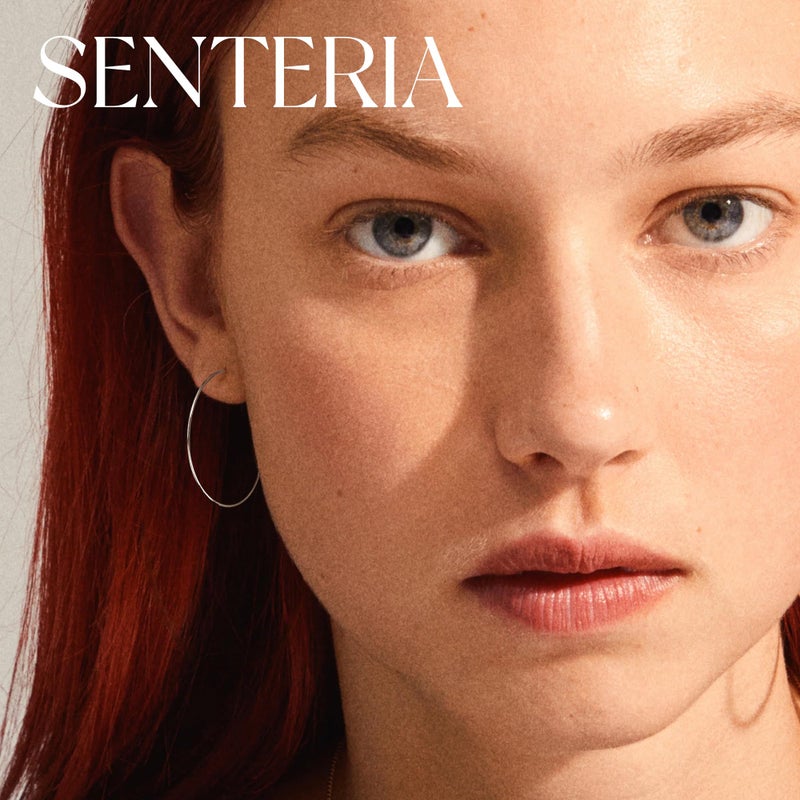 Senteria 925 Sterling Silver Hoop Earrings for Women Hypoallergenic Endless Silver Thin Hoop Earrings for women Lightweight Large Big Endless Thin Hoops Earring 30/40/50/60/70mm - Image 2