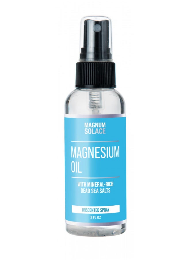 Magnum Solace Magnesium Oil Spray - 100% Natural Magnesium Spray Made with Dead Sea Salt, Stronger than Magnesium Lotion and Magnesium Cream  - Image 1