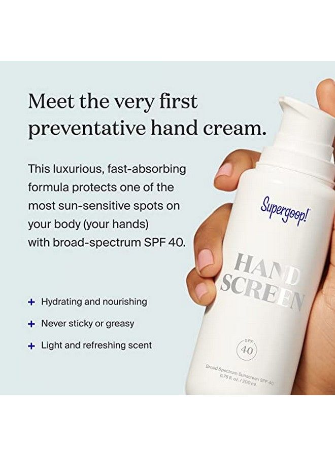 Supergoop! Handscreen Spf 40 676 Fl Oz Preventative Spf Hand Cream For Dry Cracked Hands Fastabsorbing Clean Ingredients Nongreasy Formula With Sea Buckthorn Antioxidants & Natural Oils - Image 3