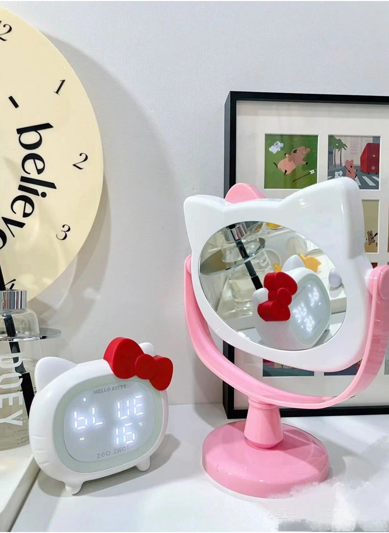 Hello Kitty Double-sided Rotating Vanity Mirror Desktop Detachable Mirror