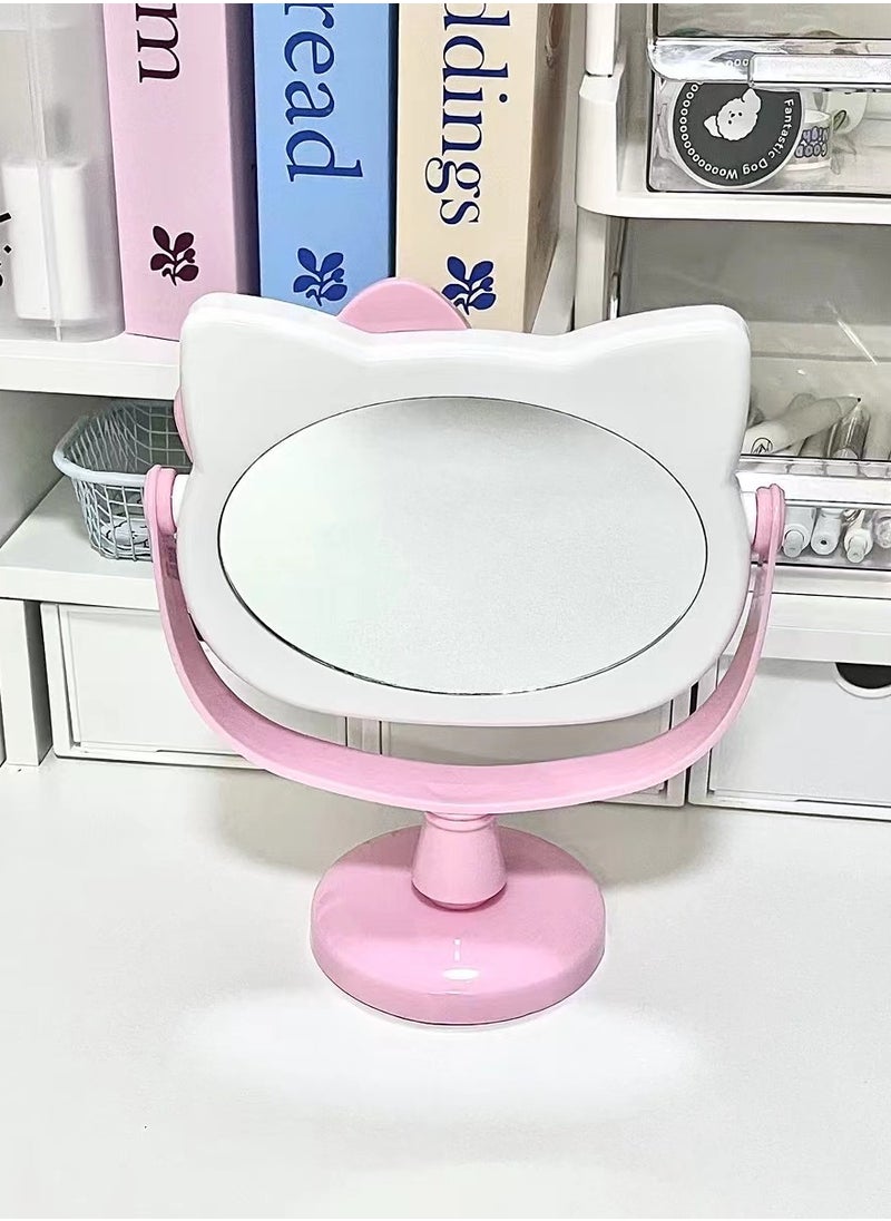 Hello Kitty Double-sided Rotating Vanity Mirror Desktop Detachable Mirror