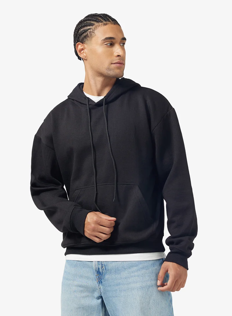 سفنتي فايف Oversized Basic Graphic Hoodie