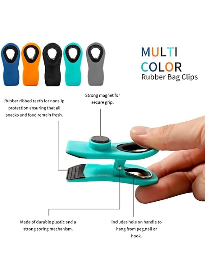 Chip Clips Bread Clips Bag Clips Magnetic Clips Chip Clip Chip Clips Bag Clips Food Clips Clips for Food Packages Chip Bag Clip (10pcs Colored) - Image 3