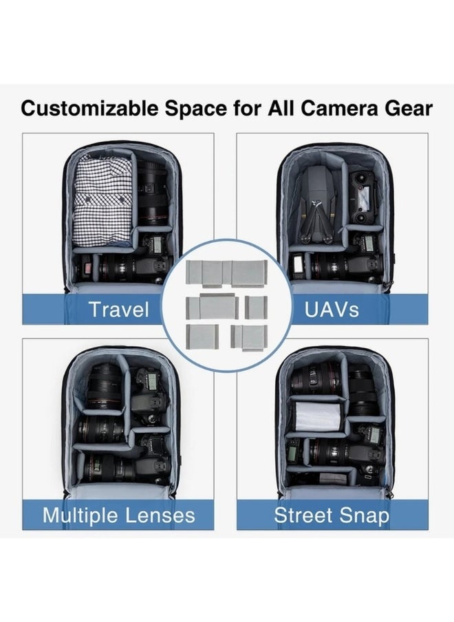 BAGSMART - BAGSMART Black Anti-Theft Waterproof Camera Case Laptop Bag - Image 1