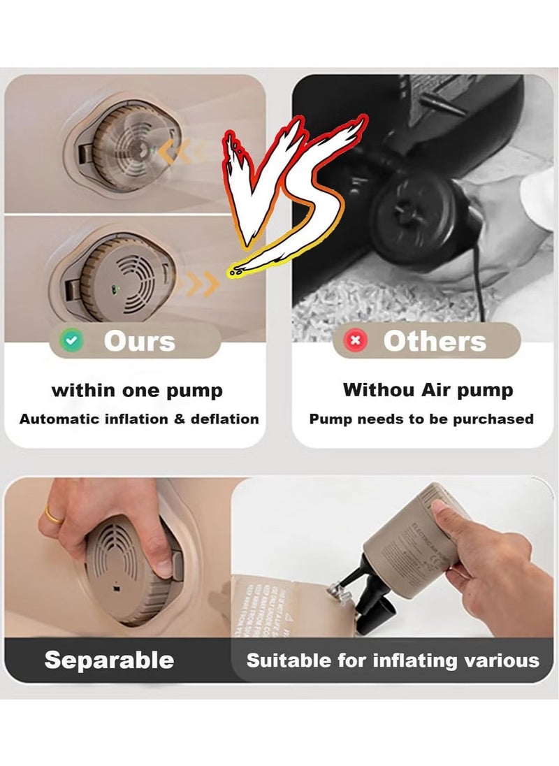 JAJEEK Portable Inflatable Air Mattress with Built-in Electric Pump – Water-Resistant Sleeping Pad with Fast Self-Inflation & Deflation, Ideal for Home, Guests, Camping, Travel, and Outdoor Use – Comfortable and Durable - Image 4