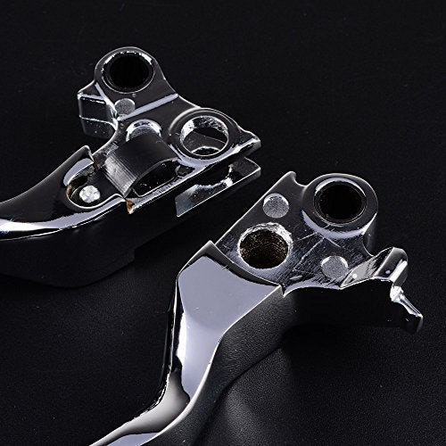 ANZIO 2X Chrome Brake Clutch Hand Levers Fit Harley Davidson Dyna XL Sportster 883 1200 Softail Fat Boy Road King - Image 4