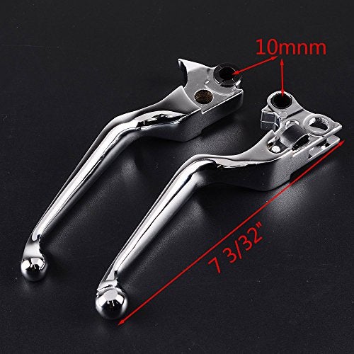 ANZIO 2X Chrome Brake Clutch Hand Levers Fit Harley Davidson Dyna XL Sportster 883 1200 Softail Fat Boy Road King - Image 3