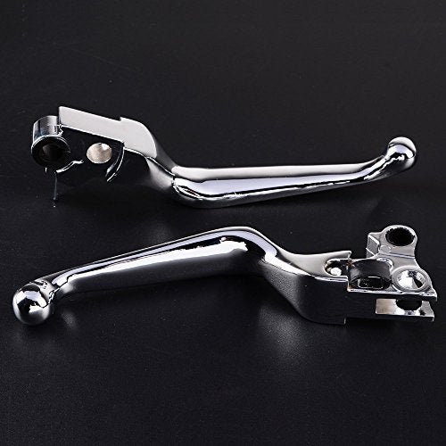 ANZIO 2X Chrome Brake Clutch Hand Levers Fit Harley Davidson Dyna XL Sportster 883 1200 Softail Fat Boy Road King - Image 5