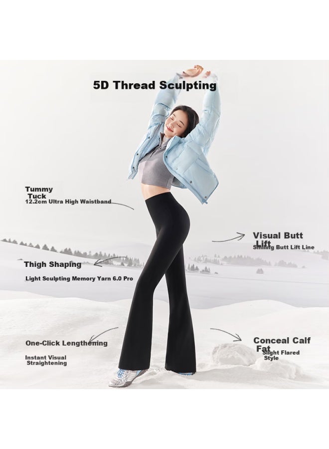 Siinsiin Yang Mi Style Spring Autumn New Flared Yoga Pants Women's Shark Flare Trousers