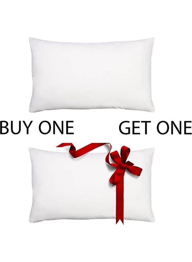 Tiba Buy Two Get Two , 2 Fiber Pillows  loose fiber filling, 800 GM, Medium + 2 Black satin pillowcases - Image 2