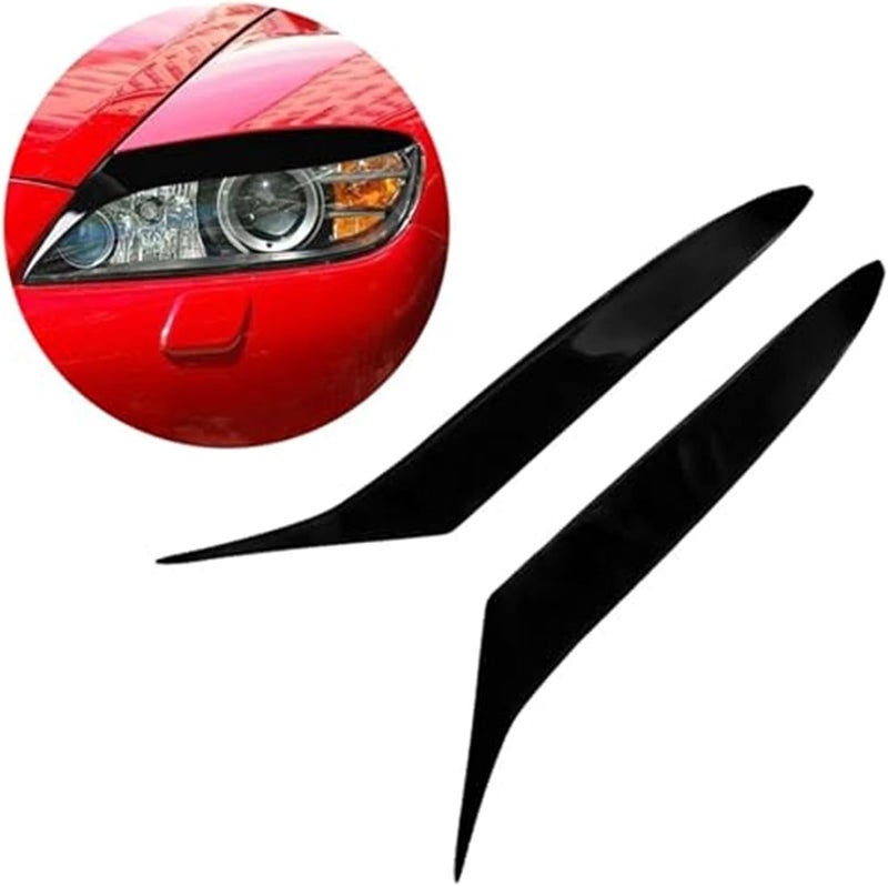 Vuzmode Black Carbon Fiber Headlight Eyelid Trim for Mazda RX8 - Image 2