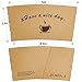 HLWDFLZ Kraft Paper Coffee Cup Sleeves 50 Packs Coffee Sleeves Disposable Corrugated Cup Sleeves Holder for Protective Hot and Cold Insulation Fits 10 12 16 20 oz Paper Cups Cup Not Included - Image 4