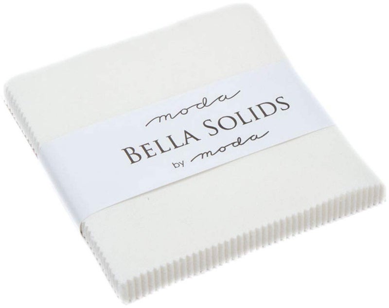Moda Bella Solids 9900PP-200 Off White Charm Pack; 42 - 5" Squares - Image 2