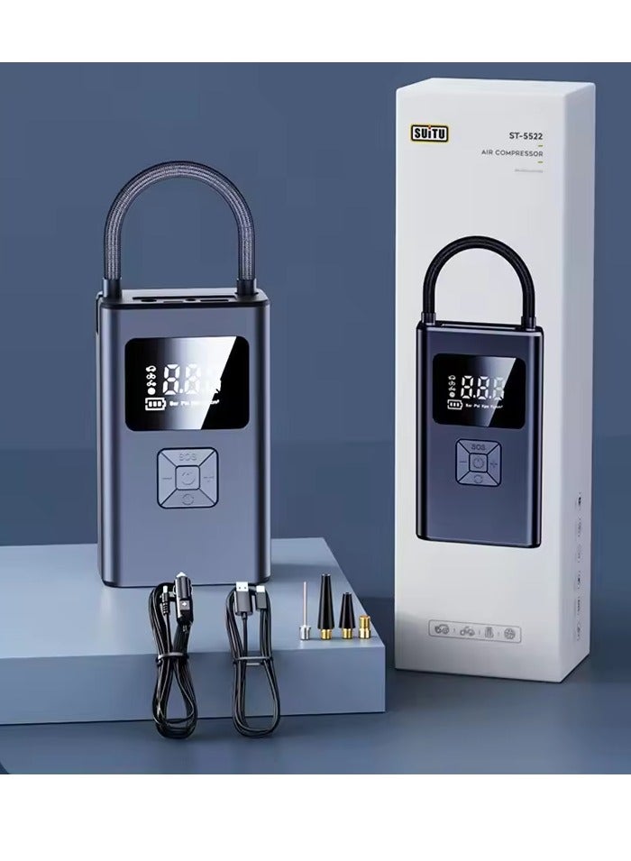 SUITU Wireless Tire Inflator 7.4V 4000mAh Fast Inflation Car Air Compressor - Image 2