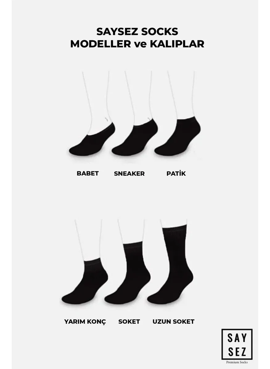 Saysez Bamboo Men's Socket Long Plain Smoked Color Socks Seamless Premium Package 3 Pack / Washable Scented Soft Socks