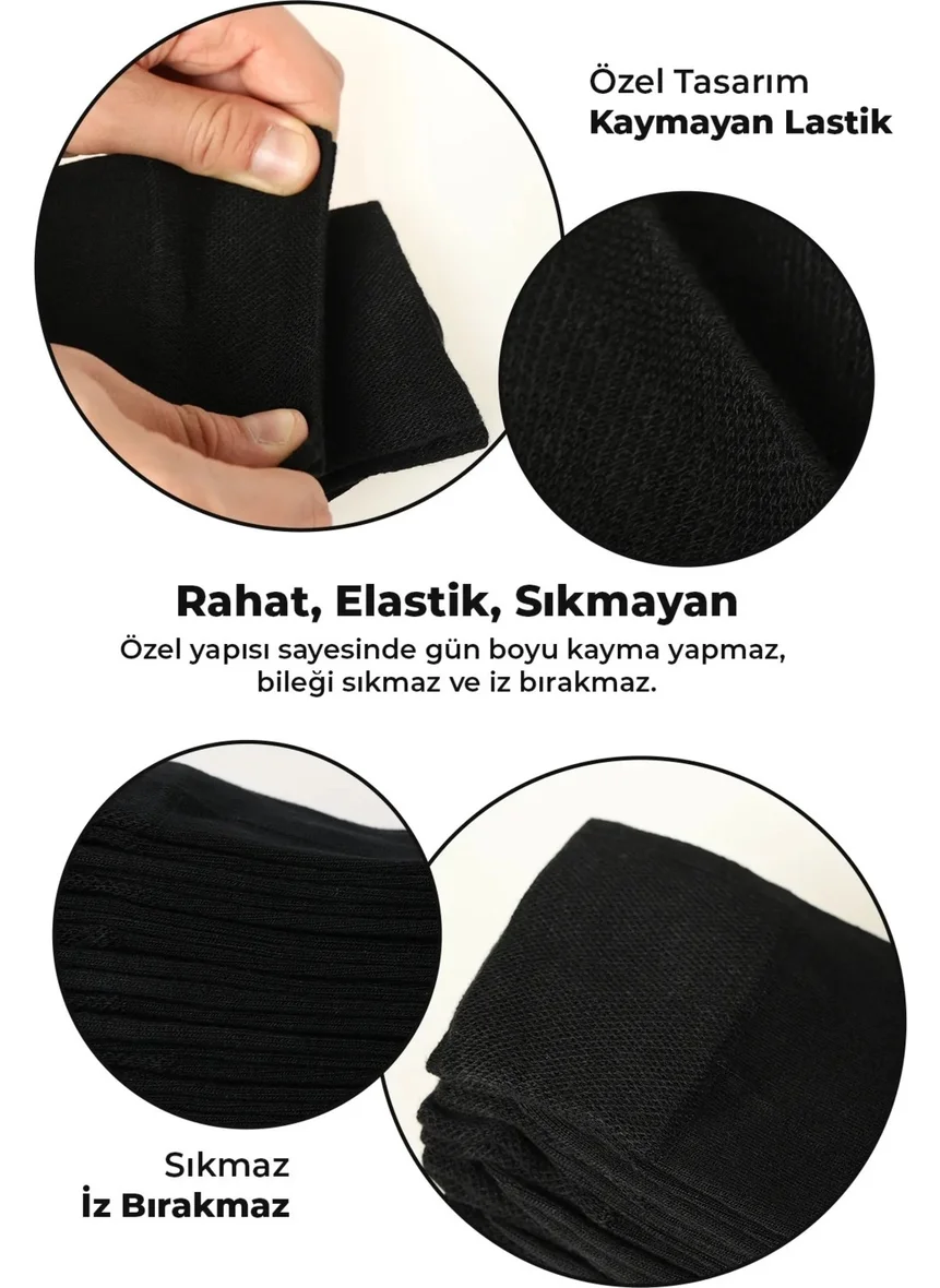 Saysez Bamboo Men's Socket Long Plain Smoked Color Socks Seamless Premium Package 3 Pack / Washable Scented Soft Socks