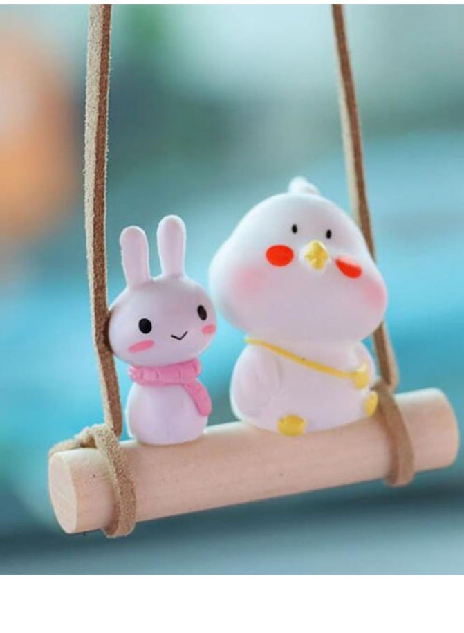 Unique and attractive car mirror pendant in the shape of Swinging animals - Image 1