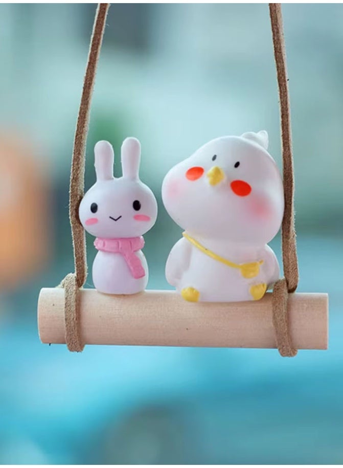 Unique and attractive car mirror pendant in the shape of Swinging animals - Image 4