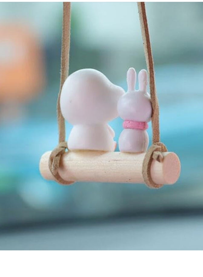 Unique and attractive car mirror pendant in the shape of Swinging animals - Image 2