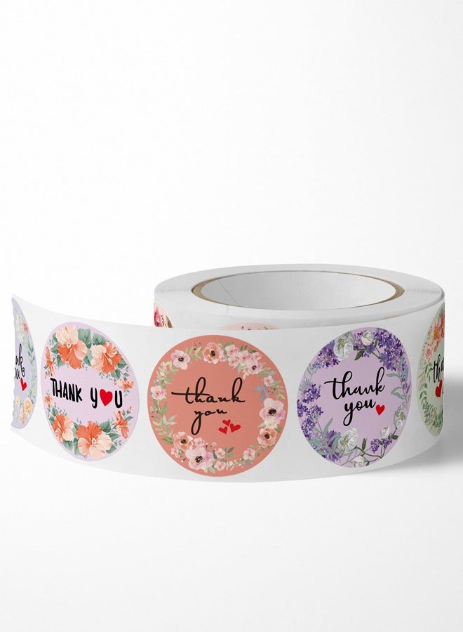 500-piece 8 Patterns Thank You Sealing Stickers Decoration Labels 1 inch - Image 3