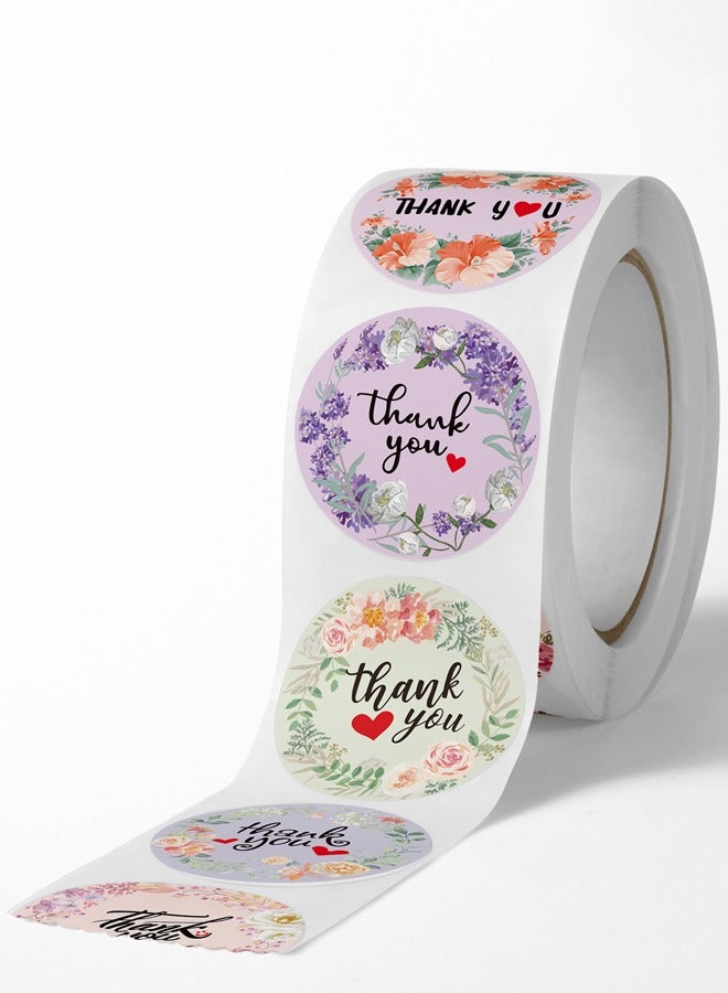 500-piece 8 Patterns Thank You Sealing Stickers Decoration Labels 1 inch - Image 2