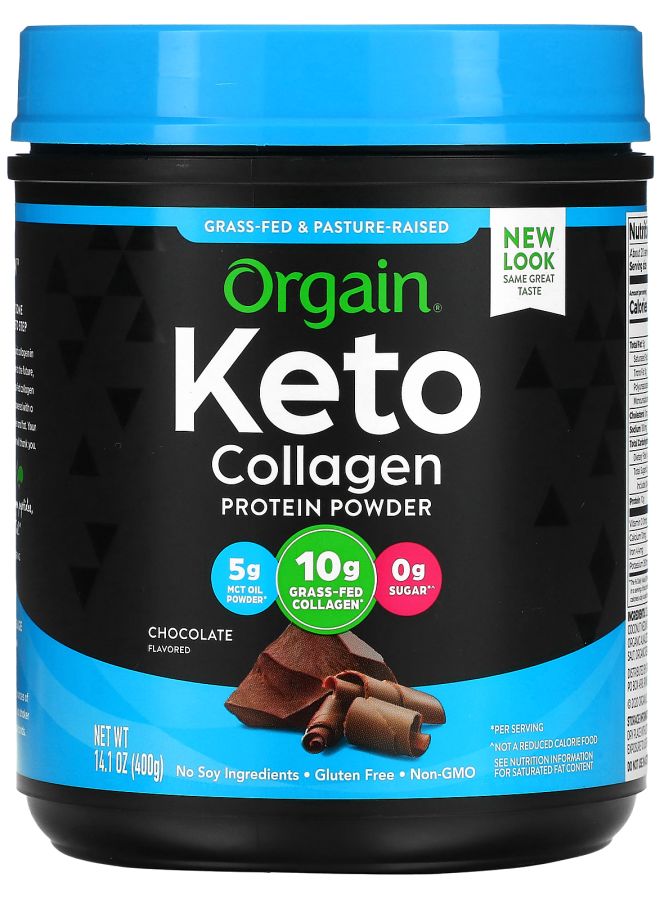 مسحوق بروتين الكولاجين كيتو بالشوكولاتة 14.1 أونصة (400 جرام)