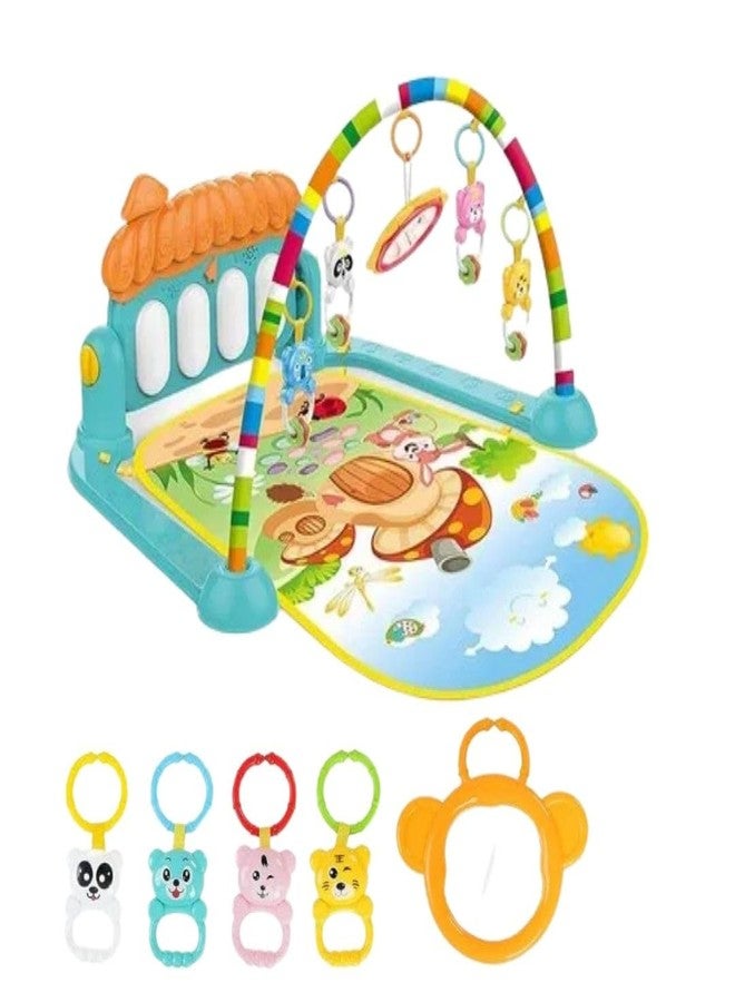 STAZIE|Baby Piano Gym Mat - Kick and Play Musical Keyboard Mat for Infants and Kids Floor mat Musical Keyboard Mat Piano Gym Mat Gym & Fitness Rack,Pack of 1 Set, Multicolor - Image 1