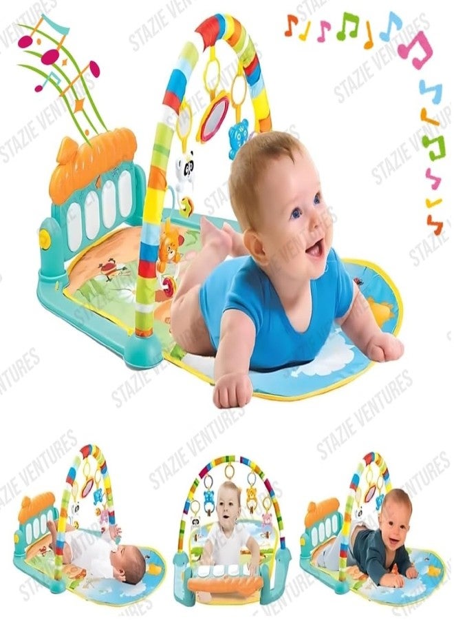 STAZIE|Baby Piano Gym Mat - Kick and Play Musical Keyboard Mat for Infants and Kids Floor mat Musical Keyboard Mat Piano Gym Mat Gym & Fitness Rack,Pack of 1 Set, Multicolor - Image 5