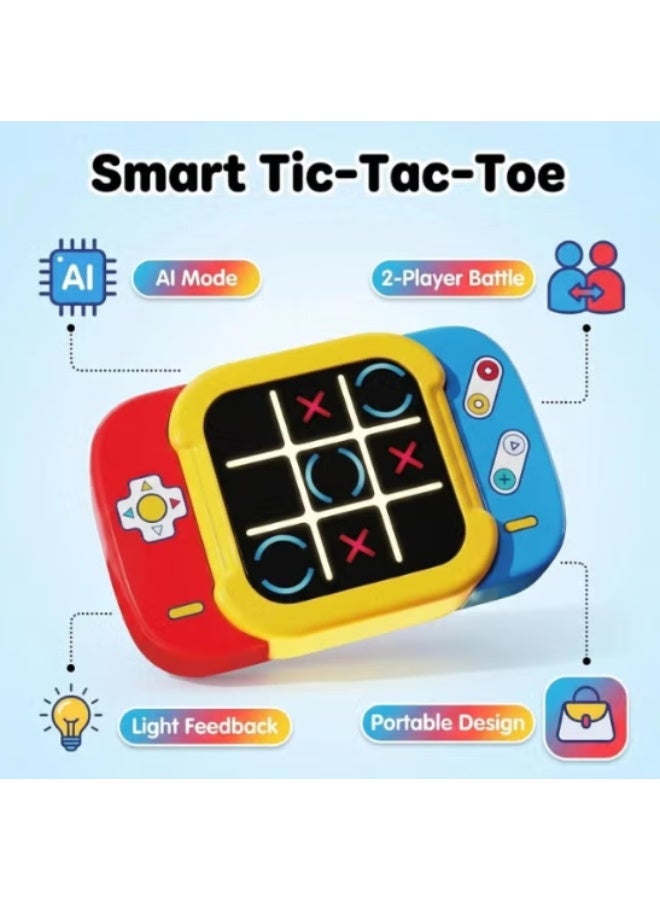 Tic Tac Toe Toy 3-in-1 Electronic,Family Travel Relaxation Game for Kids and Adults,Handheld Game Gift with Silent Mode Festival Gift,Portable Travel Games,Handheld Puzzle for Family Kids Adults - Image 2