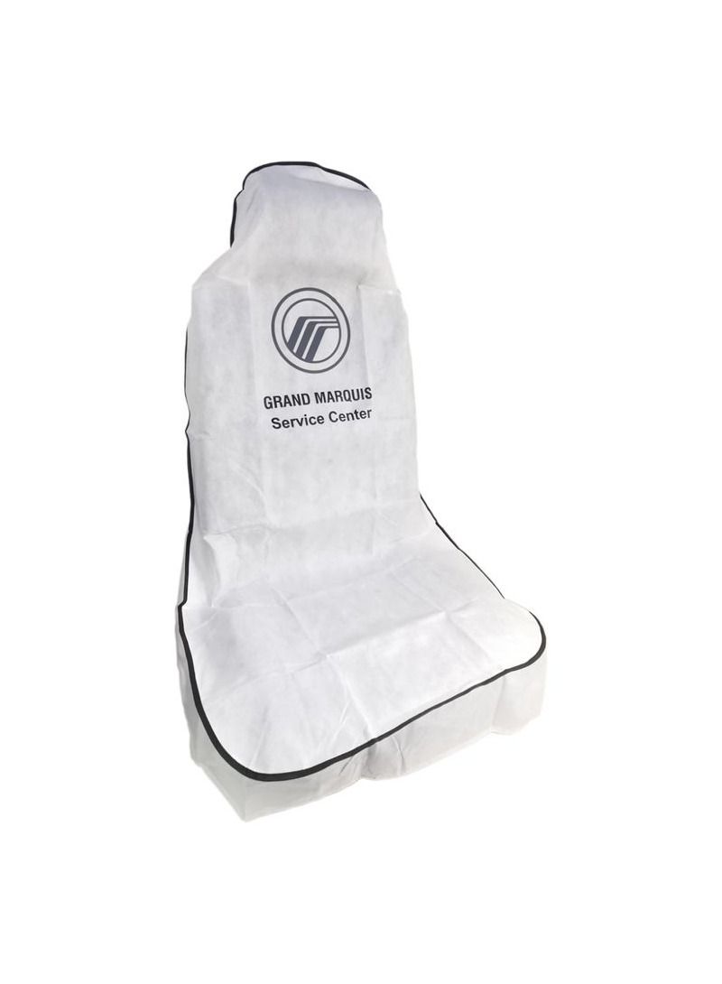 ماركوس آند ماركوس غطاء مقعد السيارة للحماية من الغبار والأوساخ ، حماية إضافية لمقعدك طقم قطعتين ، غطاء مقعد سيارة عالمي ، أبيض - Image 3