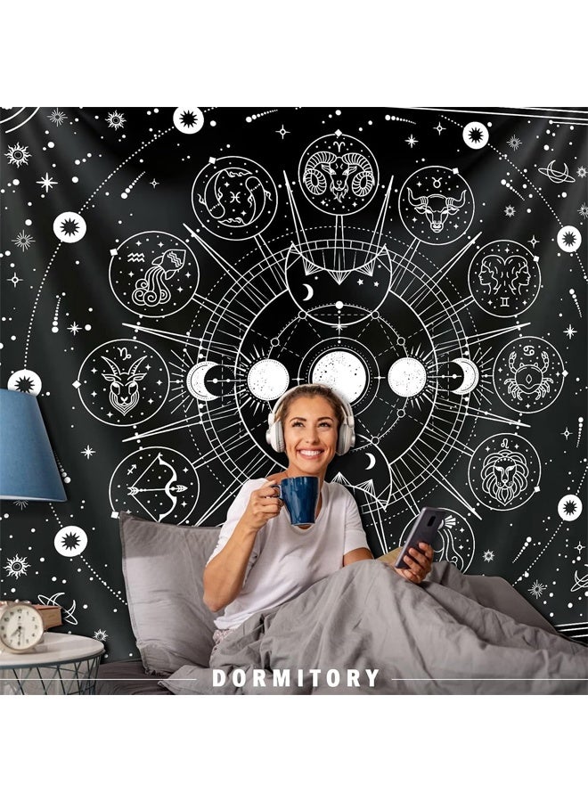DUNISO Decorative Tapestry，Sun and Moon Constellation Hanging Cloth，Wall Hanging Tapestry，Suitable for Home Bedroom Wall Room Decoration ，95x73cm  - Image 4