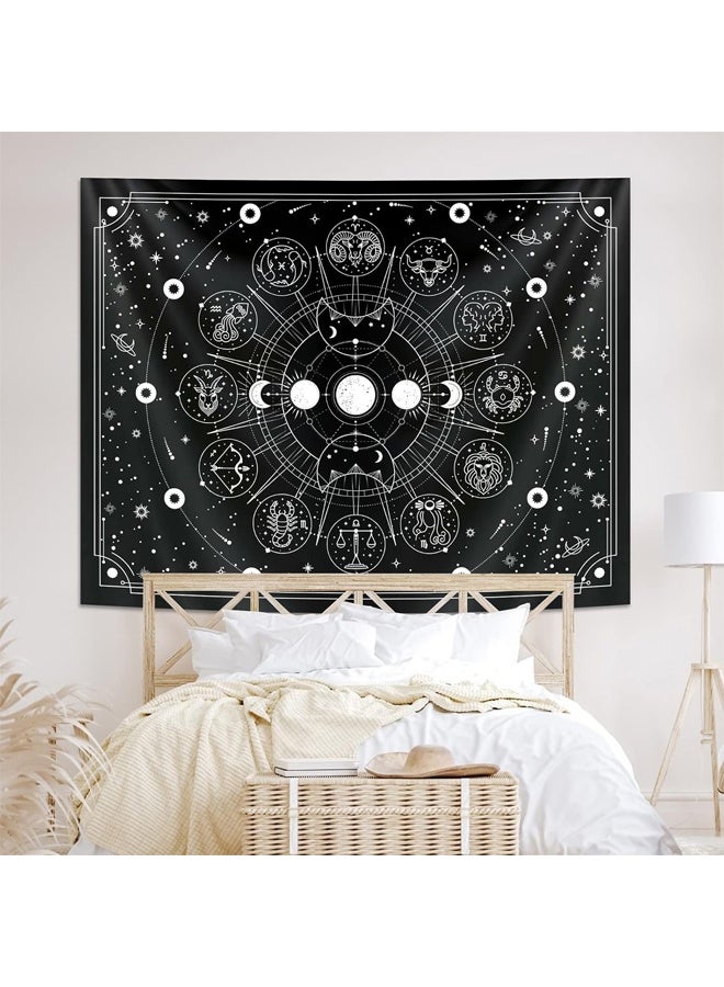 DUNISO Decorative Tapestry，Sun and Moon Constellation Hanging Cloth，Wall Hanging Tapestry，Suitable for Home Bedroom Wall Room Decoration ，95x73cm  - Image 5
