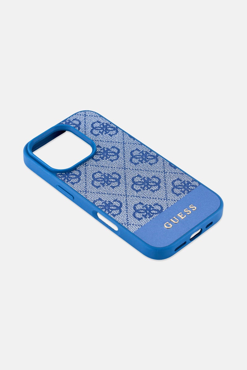 GUESS iPhone 16 Pro Brand Logo Protective Case, Blue - Image 4
