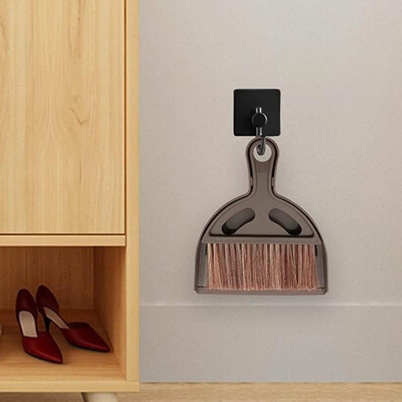 Mini Dustpan and Brush Set, Small Keyboard Cleaning Brush with Dustpan, Coffee Color Desktop Sweeping Tool for Computer and Office Cleaning - Image 5