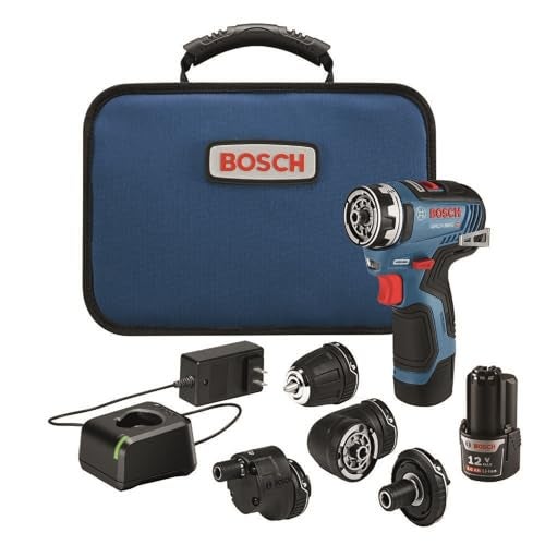 BOSCH بوش GSR12V-300FCB22 مثقاب/سائق 12 فولت ماكس مع نظام فليكس كليك® 5 في 1 مع (2) بطاريات 2.0 آه - Image 1