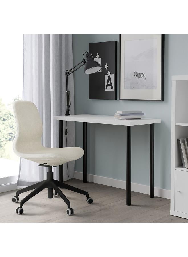 Zaboon Table, White/Black, 100X45 Cm - Image 2