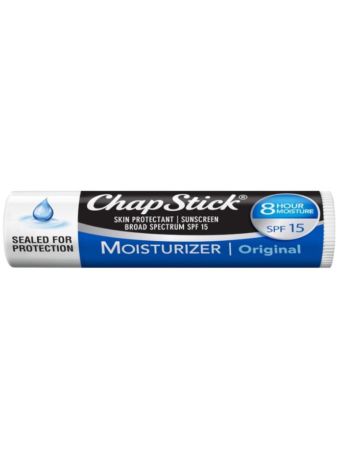 ChapStick Moisturizer Original Lip Balm Tubes, SPF 15 and Skin Protectant - 0.15 Oz (Pack of 3) - Image 2