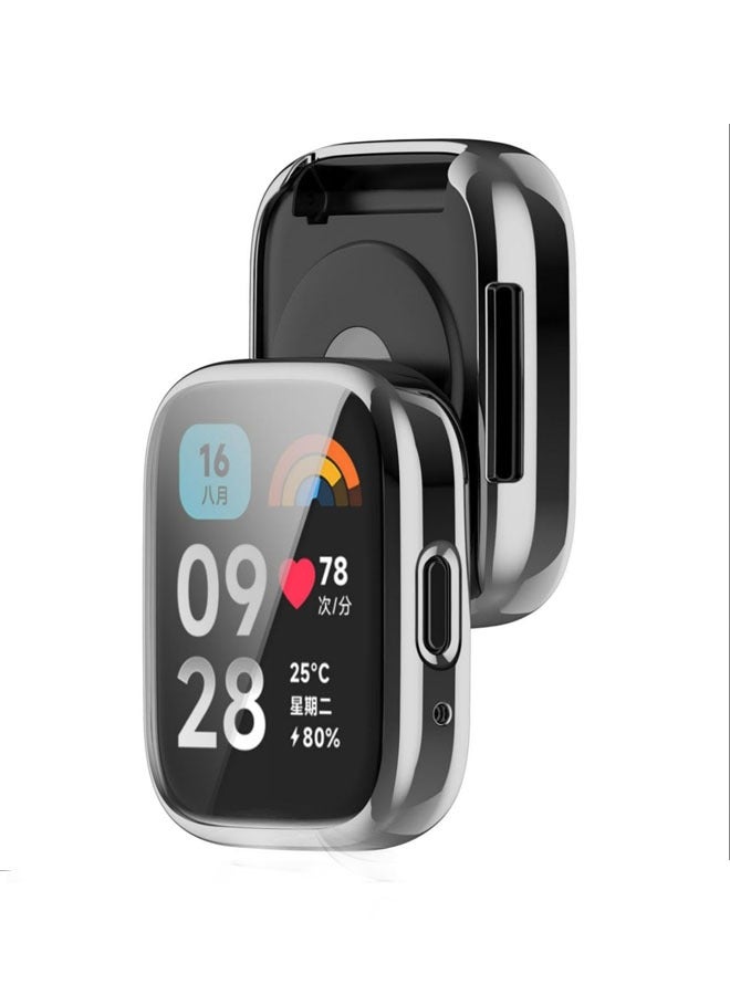 حافظة مكونة من عبوتين متوافقة مع حافظة Xiaomi Redmi Watch 3 lite / Xiaomi Redmi Watch 3 النشطة المصنوعة من مادة TPU المقاومة للصدمات - Image 3