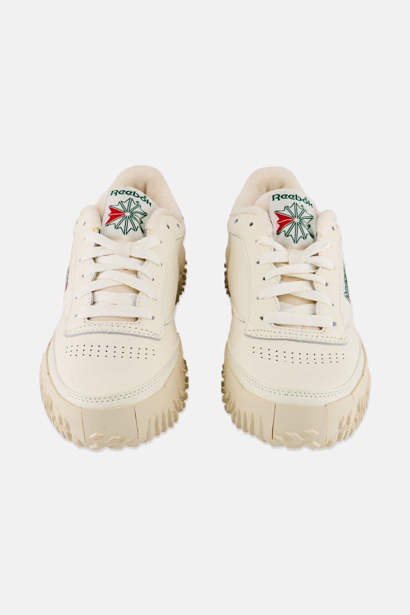 Reebok Men Club C Vibram Lace Up Tennis Shoes, Beige - Image 4