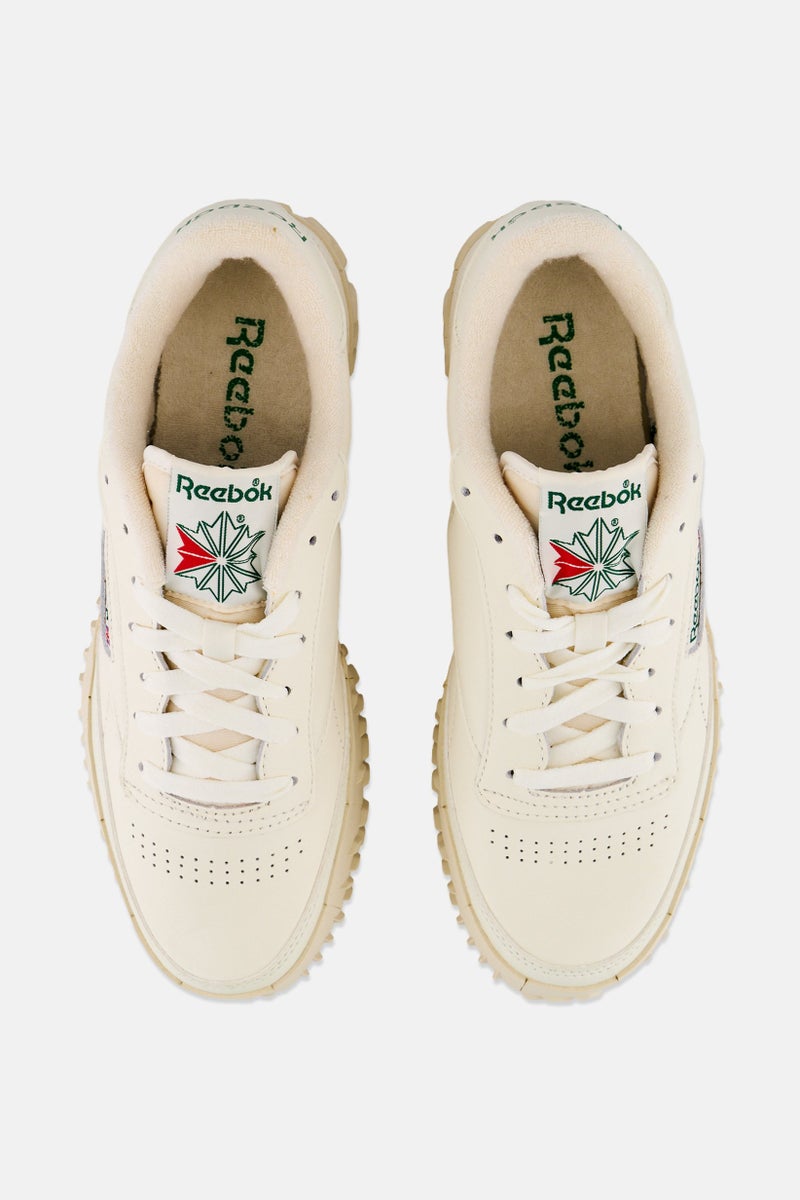 Reebok Men Club C Vibram Lace Up Tennis Shoes, Beige - Image 2