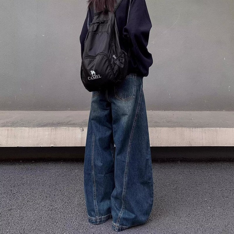 Unisex Classic Denim Jeans Loose Fit Daily Outdoor Wear - Image 5