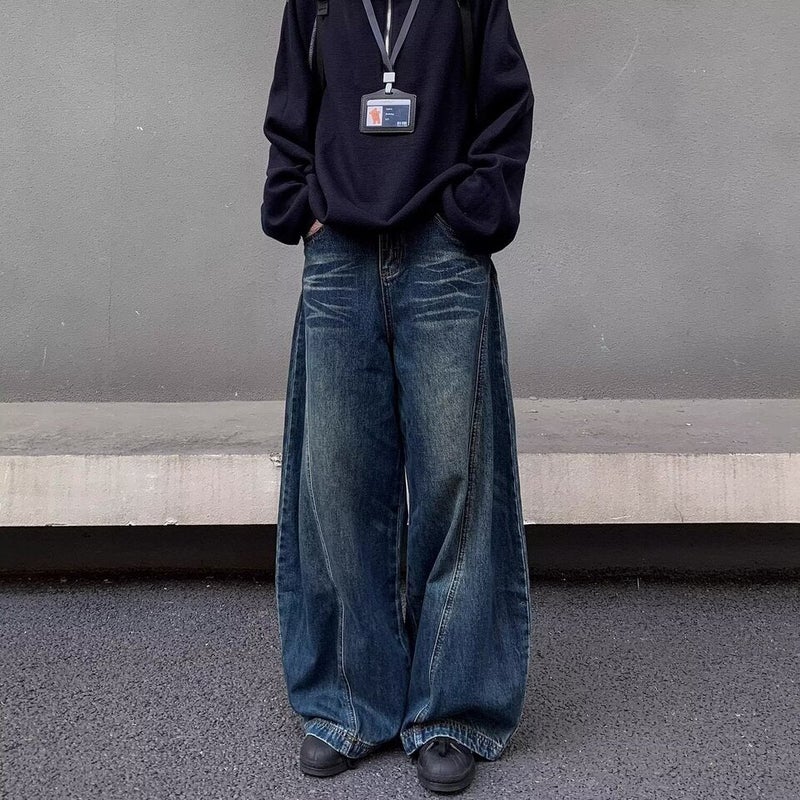 Unisex Classic Denim Jeans Loose Fit Daily Outdoor Wear - Image 4