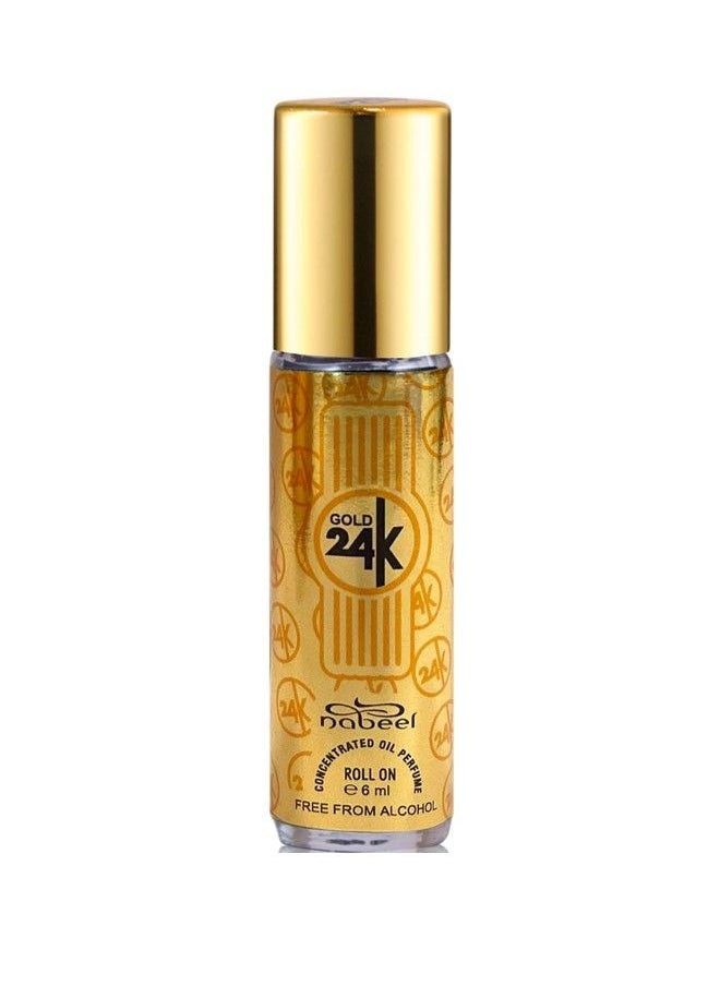 Nabeel - 2 Pieces Combo Set Nabeel Gold 24K Eau De Parfum 100 ML and Roll On 6 ML - Image 1