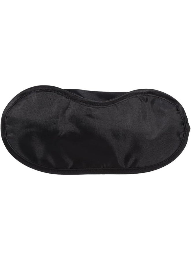 silvercnc Eye Covers Portable Breathable Travel Eye Mask Sleeping Mask u0026 Blindfold for Eyecare (Black)  - Image 2