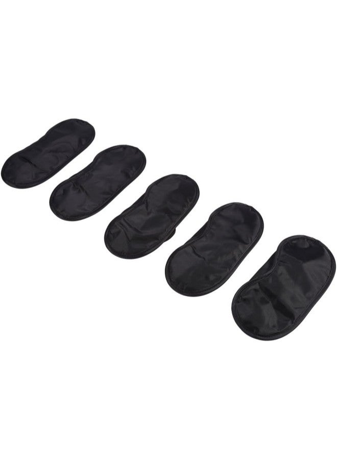 silvercnc Eye Covers Portable Breathable Travel Eye Mask Sleeping Mask u0026 Blindfold for Eyecare (Black)  - Image 1