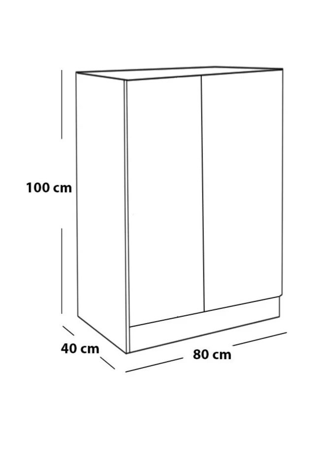 2 Shutters Wood Shoe Rack - Image 2