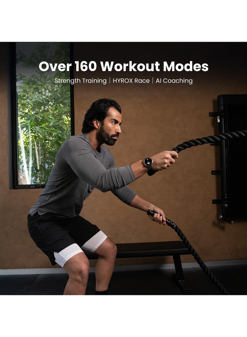 REBENUO Active 2 premium version Smart Watch 44mm, 10 Day Battery, Fitness Tracker, Sleep Monitor, GPS Maps,160+ Sport Modes, Water Resistant for Smart Phones, Sapphire Glass, With 2 straps leather and normal - Image 4