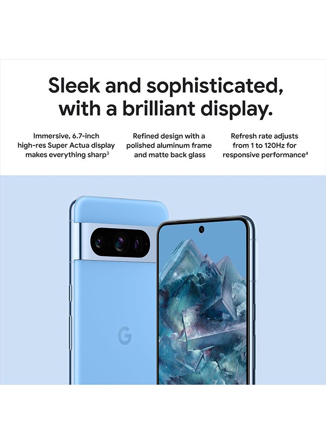 جوجل مجدد - بيكسل 8 برو أوبسيديان 128 جيجابايت 5G LTE - مواصفات دولية. - Image 2