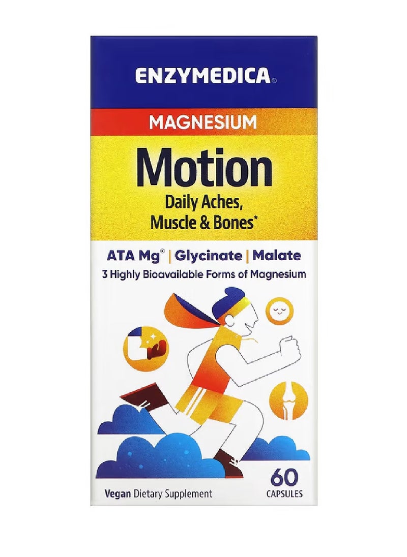 ENZYMEDICA Magnesium Motion 60 Capsules  - Image 2