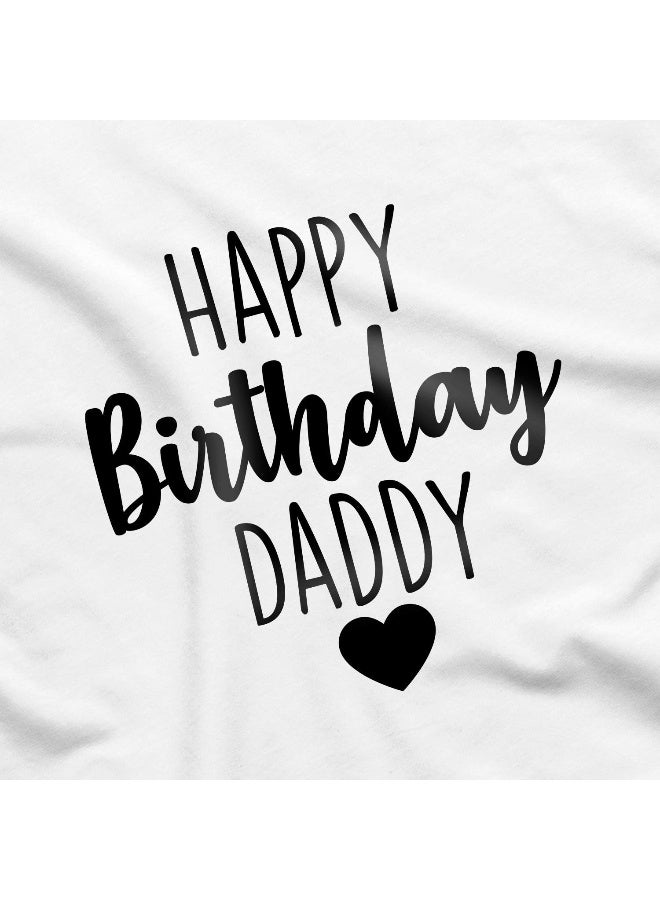 Printique Printique Onesie Organic Baby One Piece Short Sleeve Bodysuit, 0-12 Months - Happy Birthday Daddy  - Image 5
